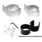 PAIR Silver Bull bar Mounting Bracket Clamp 76-81mm For LED Light Bar HID ARB