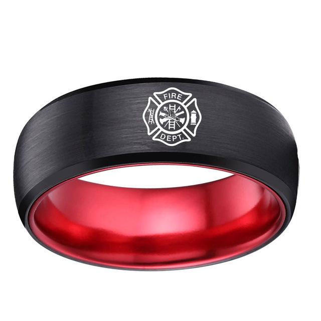 Fire Fighter Rings Tungsten Carbide
