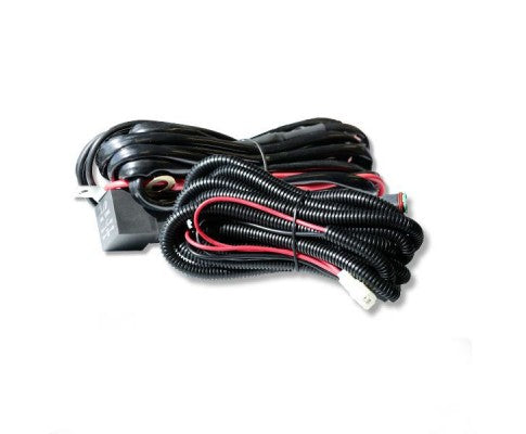 LED LIGHT WIRING LOOM HARNESS RELAY KIT DRIVING LAMP PLUG QUICK FIT HIGH BEAM