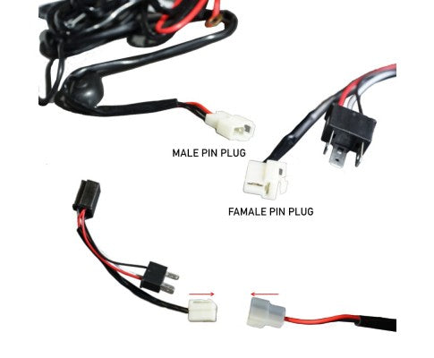 LED LIGHT WIRING LOOM HARNESS RELAY KIT DRIVING LAMP PLUG QUICK FIT HIGH BEAM